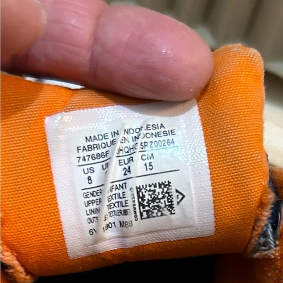 Converse All Star boys/kids toddler size 8 mid lace up sneaker - Picture 5 of 7